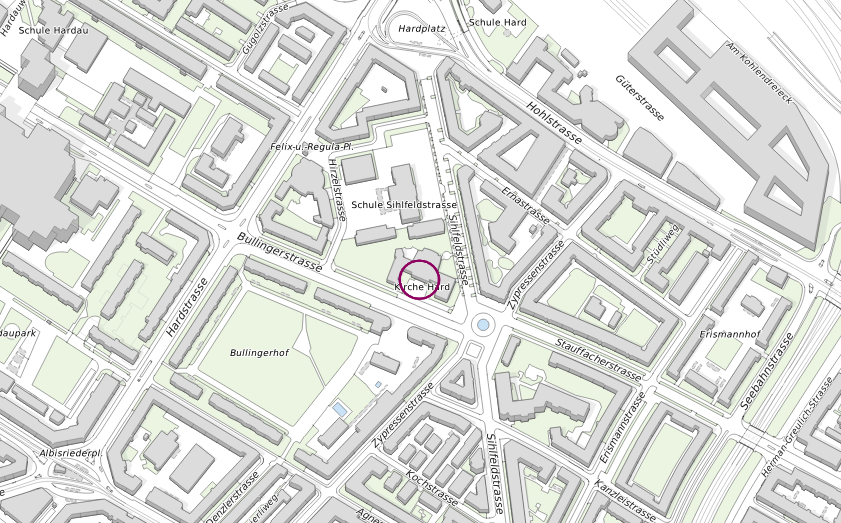 Situationsplan Rathaus Hard